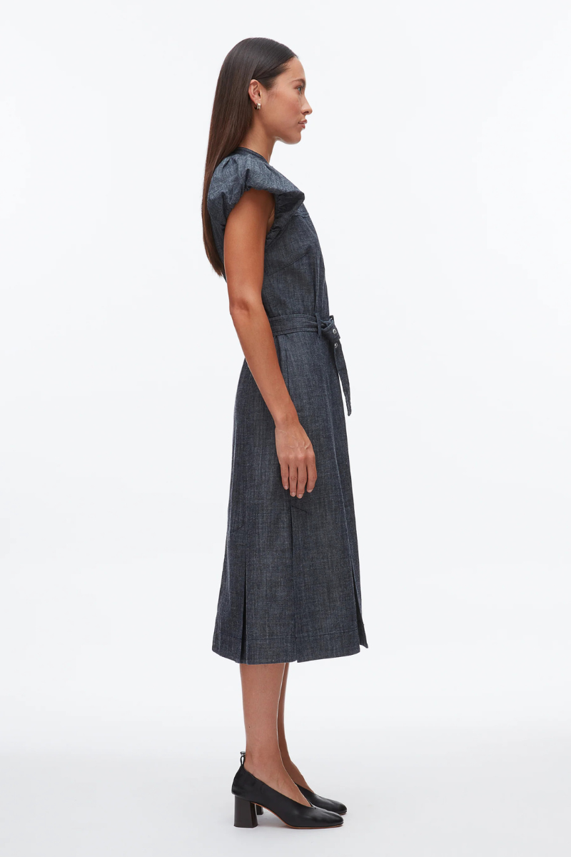 Denim Puff Sleeve Dress-3.1 Phillip Lim-Boyds Philadelphia