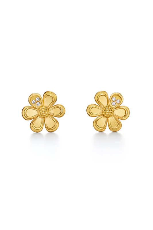 Golden Flower Earrings-Temple St. Clair-Boyds Philadelphia