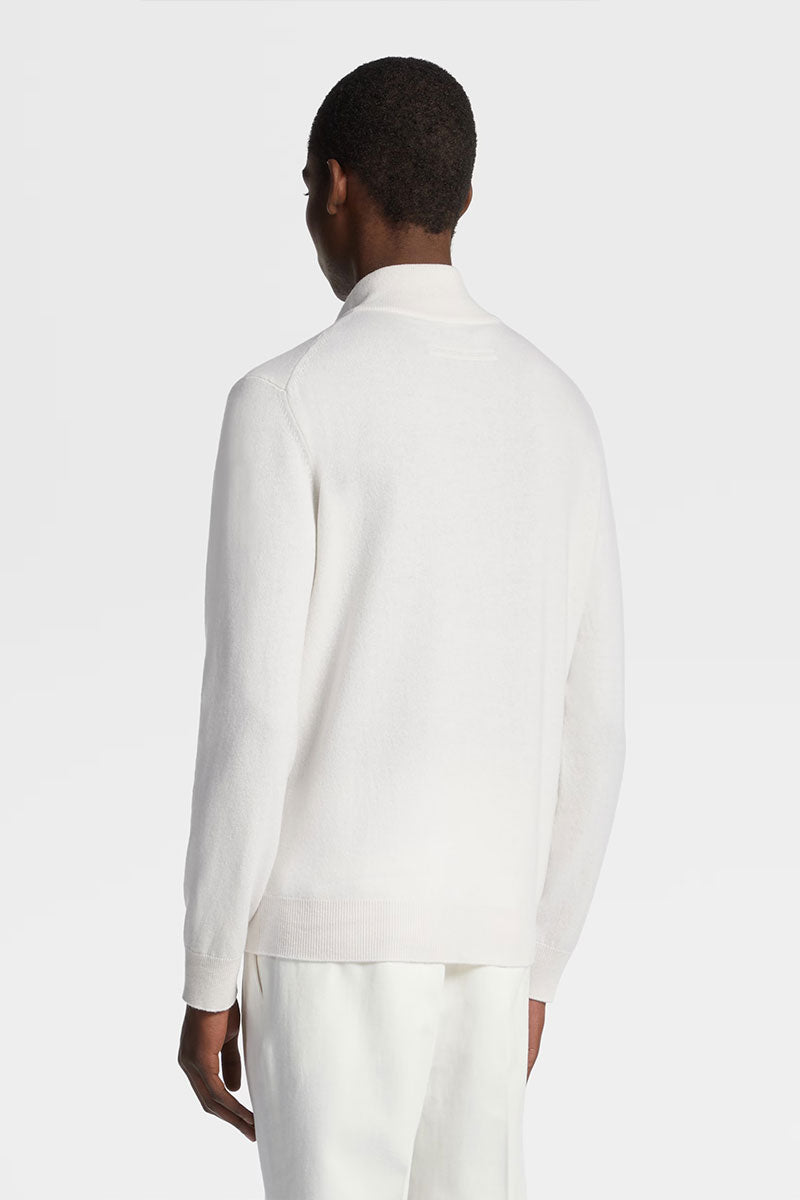 Oasi Cashmere Zip Mock Sweater-Zegna-Boyds Philadelphia