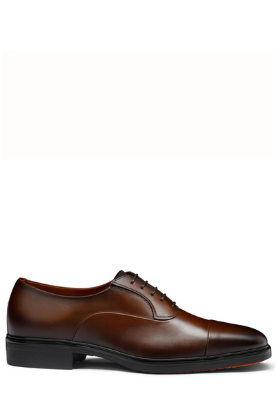 Santoni Shoes Mens Brown Derby Lace Up Square Toe 11 D 155050 Santoni Leather Dress Shoes for Men for sale | eBay main image 3