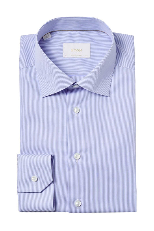 Striped Supima 120 Poplin Shirt-Eton-Boyds Philadelphia