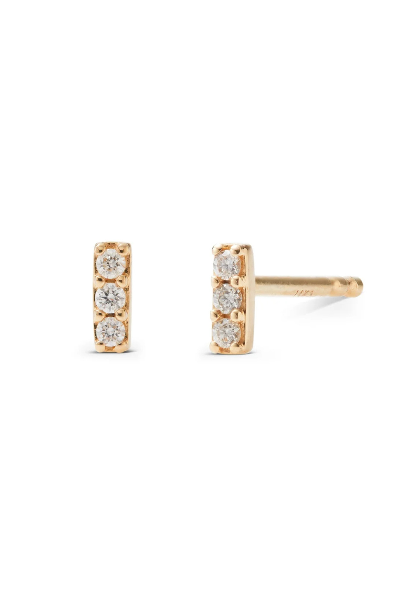 Mini Diamond Bar Earrings-J.Tyler-Boyds Philadelphia