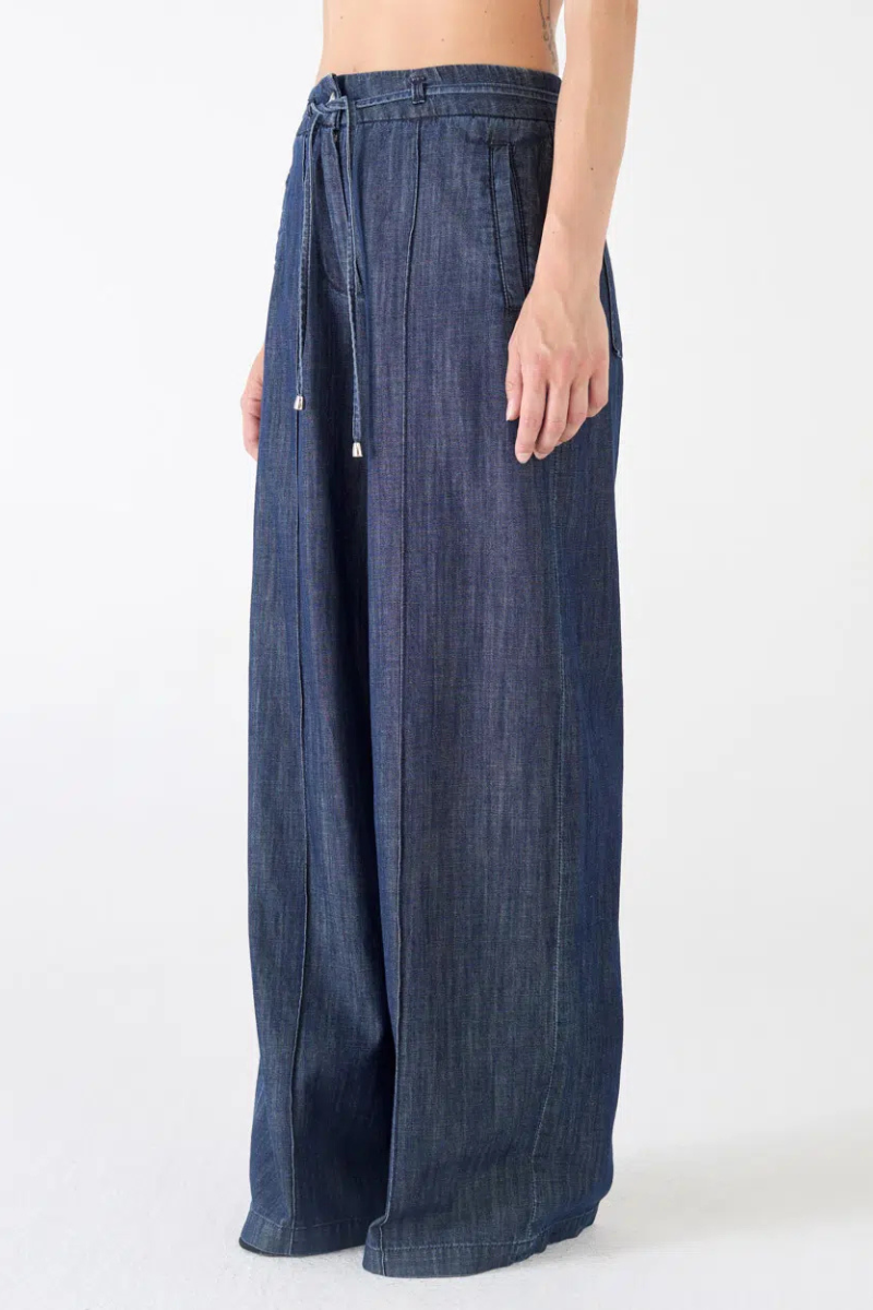 Flavia Wide Leg Chambray Jeans-Shaft-Boyds Philadelphia