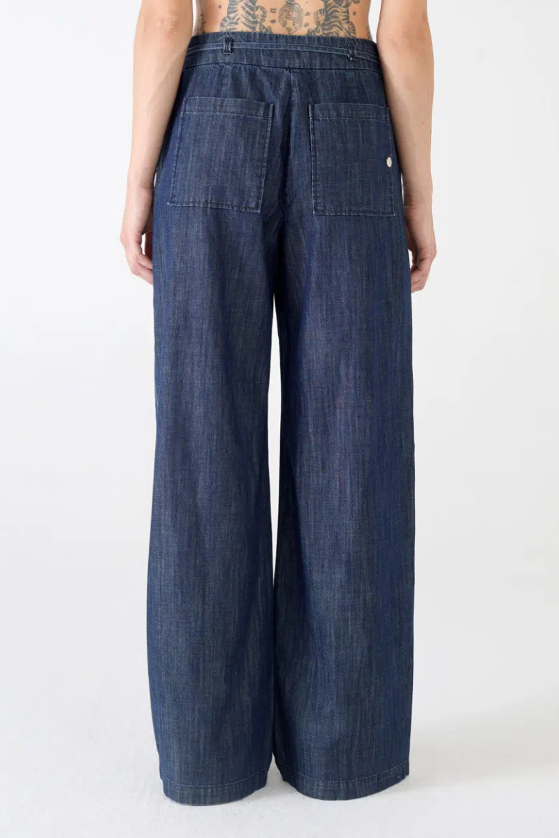 Flavia Wide Leg Chambray Jeans-Shaft-Boyds Philadelphia