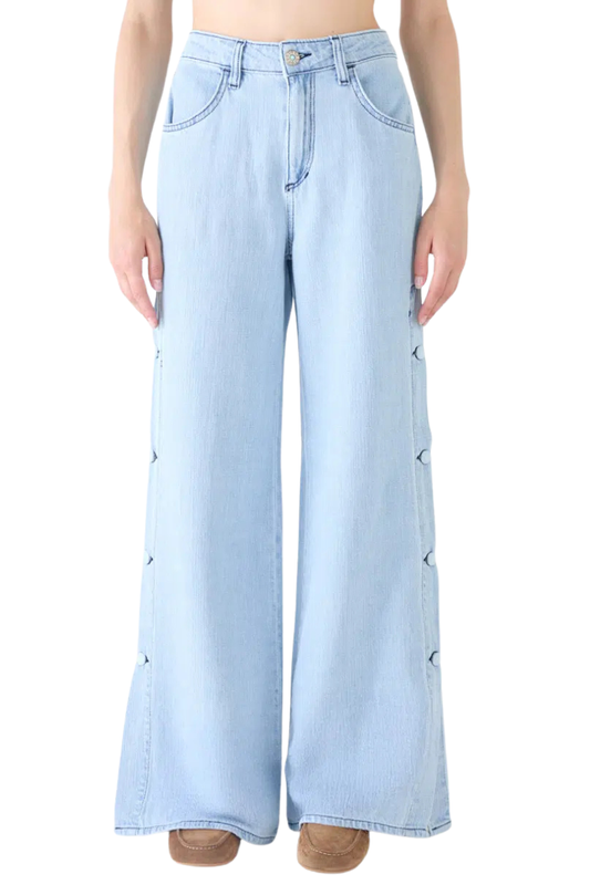 Sporty Wide Leg Jeans-Shaft-Boyds Philadelphia