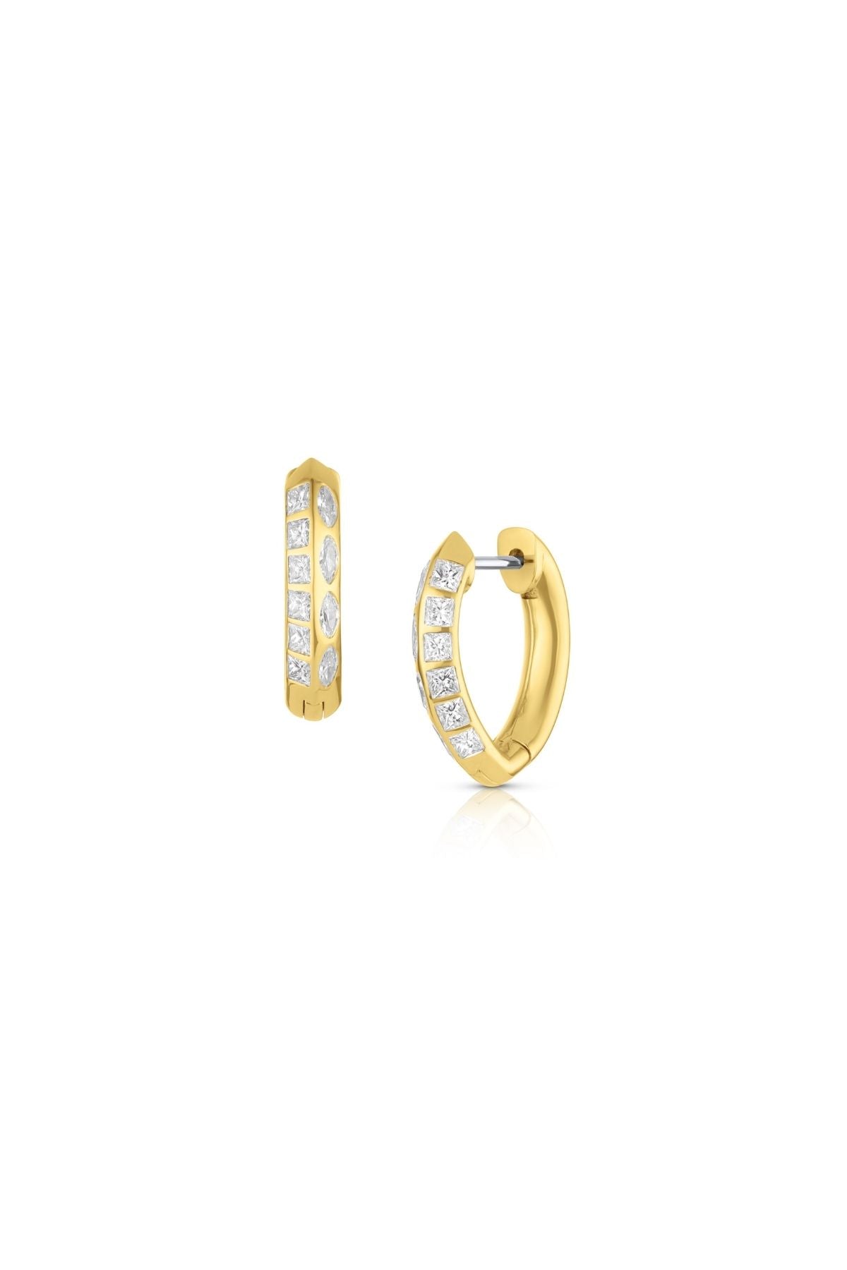 Hilma Mixed Diamond Hoops 17mm