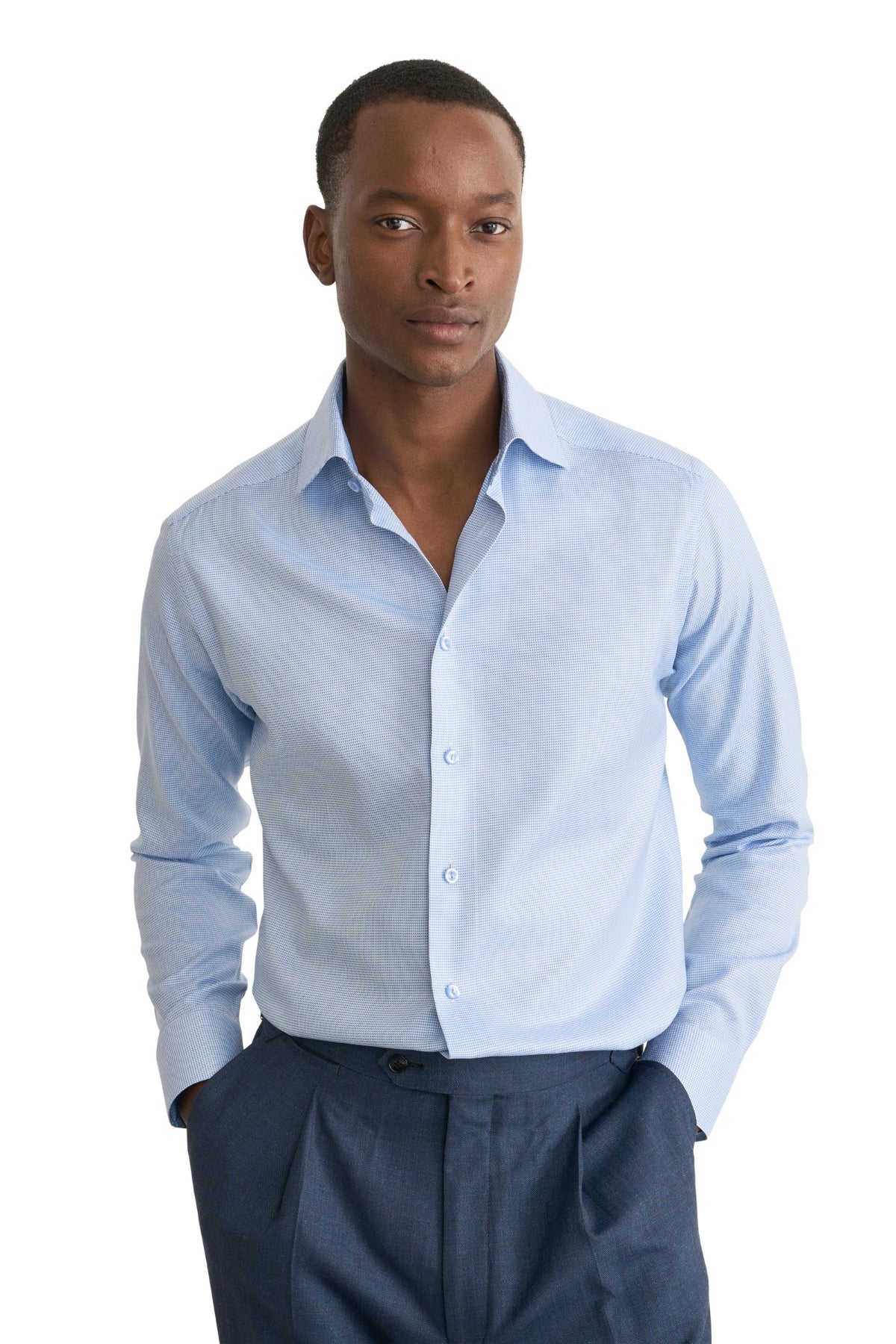 Slim Fit Semi-Solid Twill Shirt