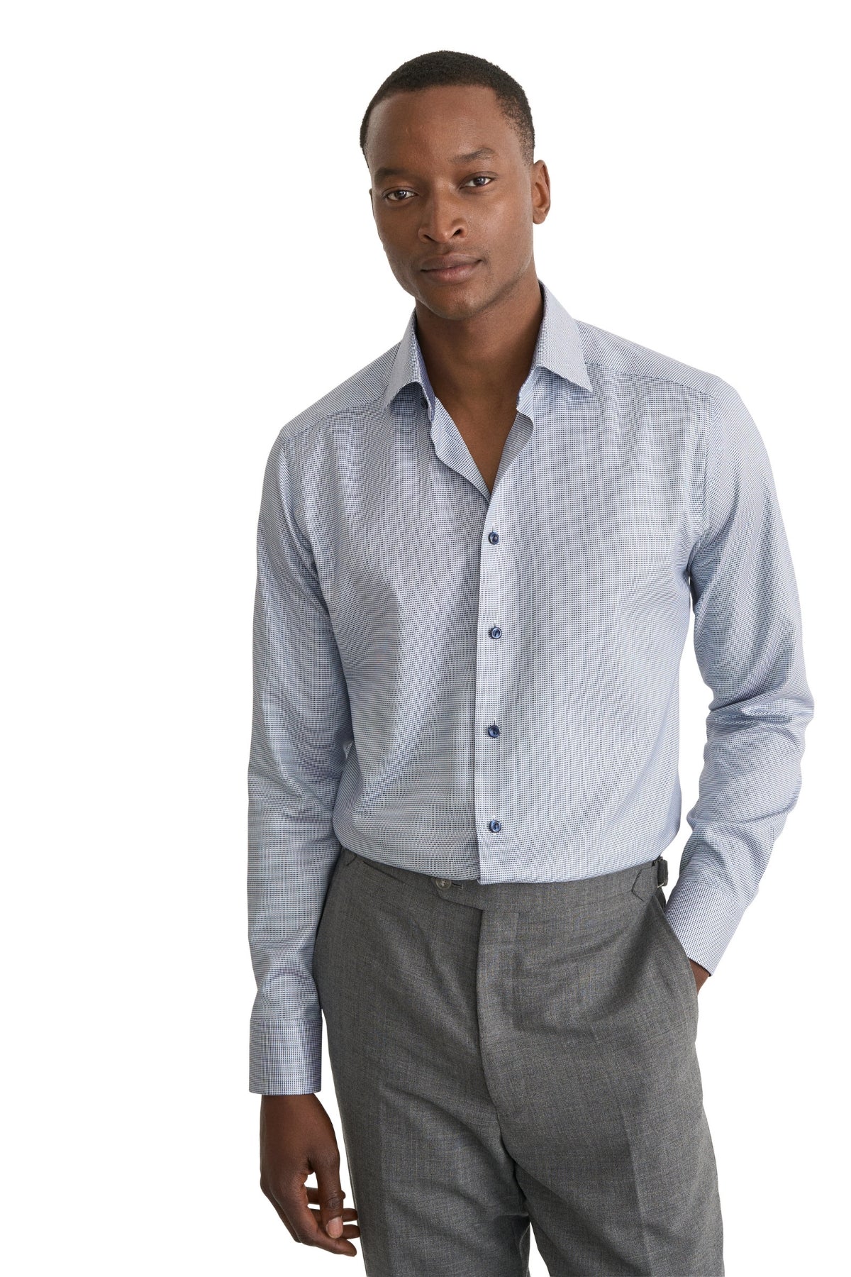 Slim Fit Semi-Solid Twill Shirt