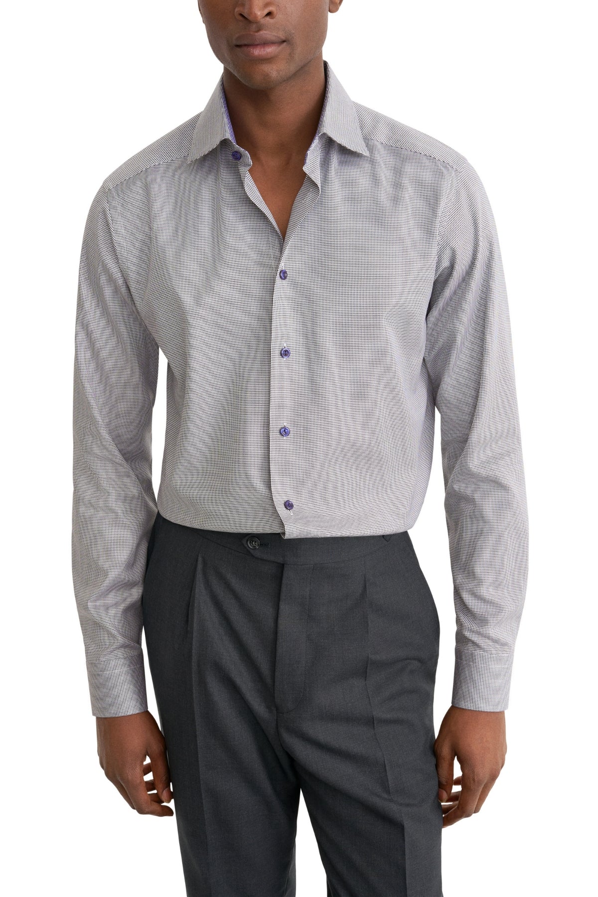Slim Fit Semi-Solid Twill Shirt-Eton-Boyds Philadelphia
