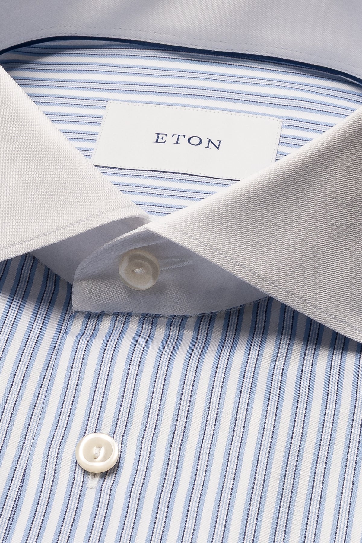 Contemporary White Collar Striped Signature Twill Shirt-Eton-Boyds Philadelphia