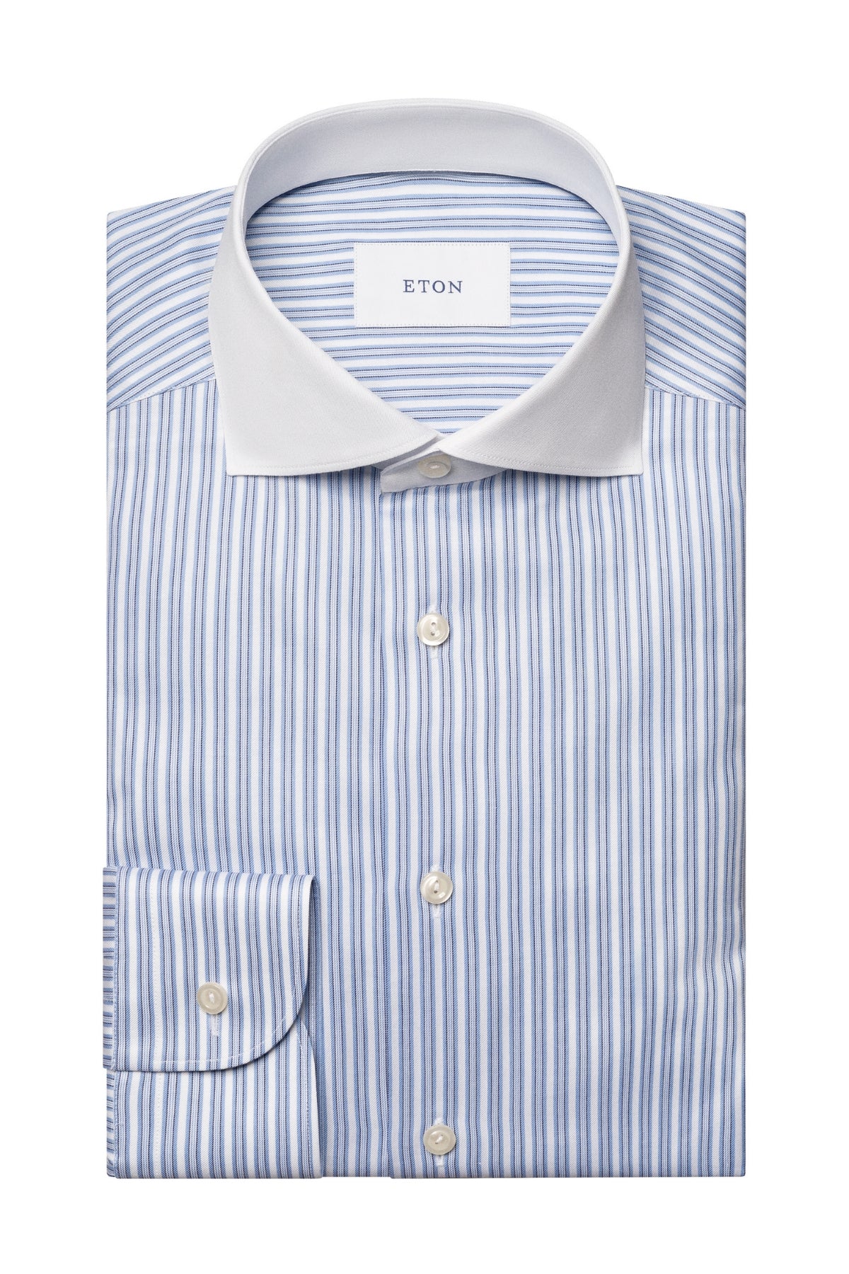Contemporary White Collar Striped Signature Twill Shirt-Eton-Boyds Philadelphia