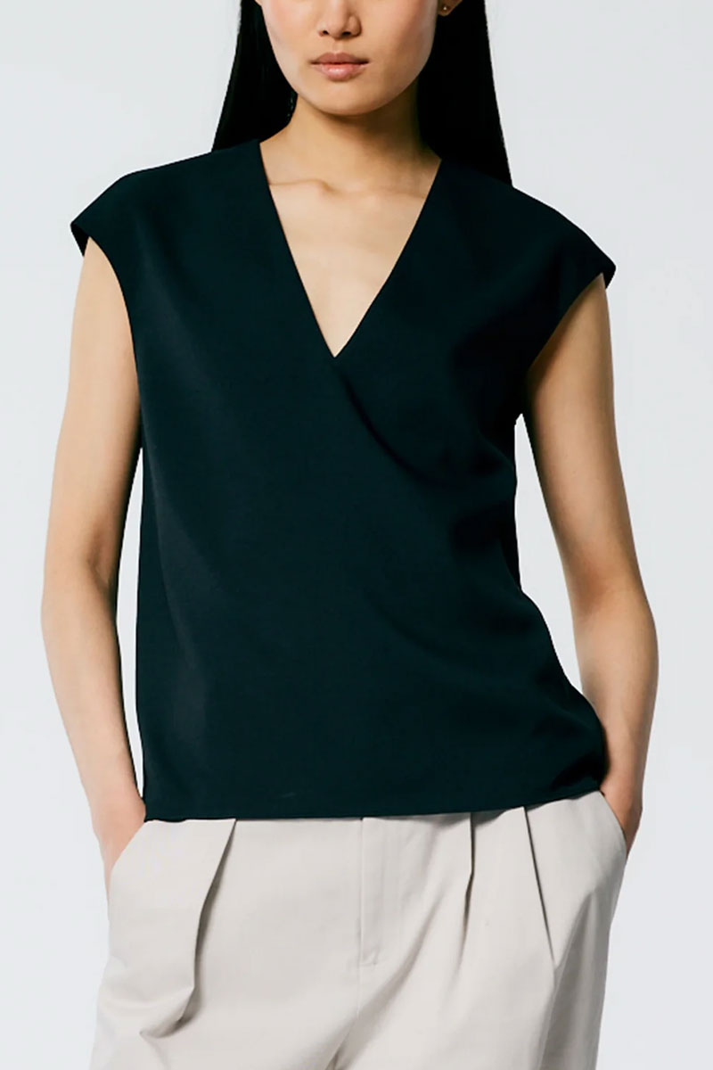 Chalky Drape Handkerchief Top-Tibi-Boyds Philadelphia