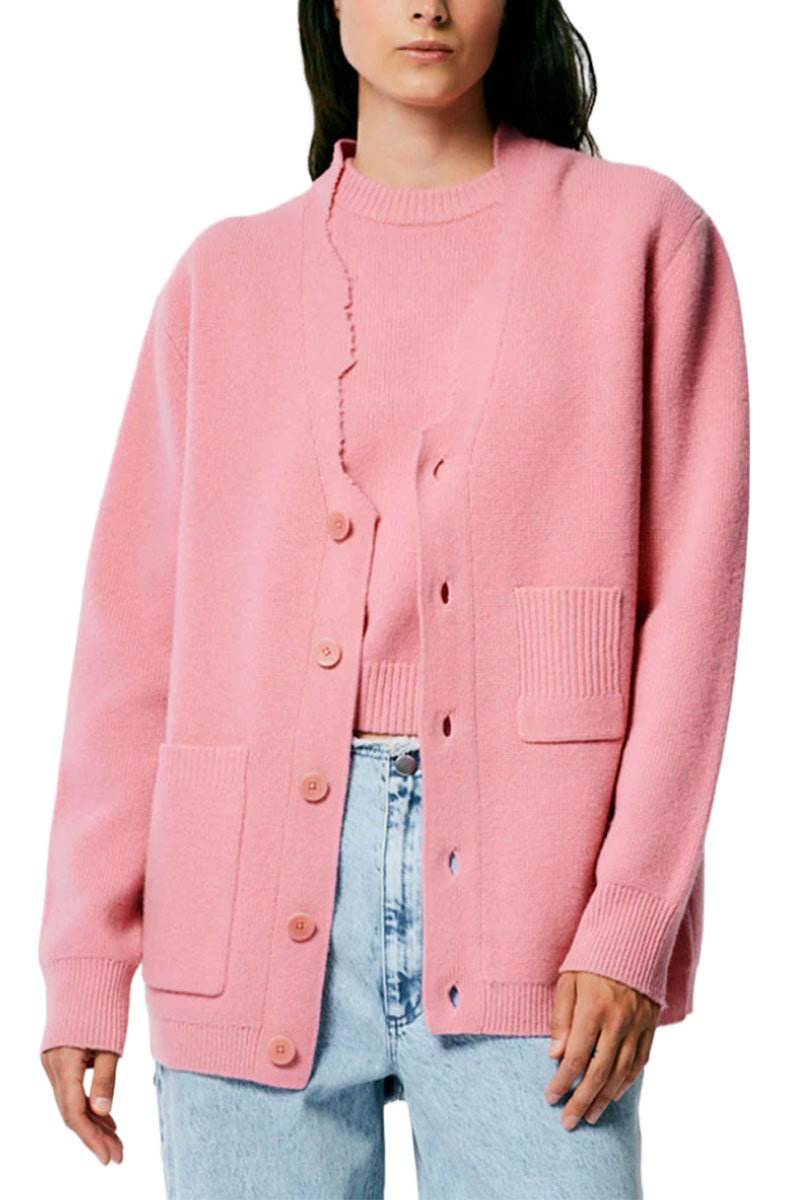 Soft Lambswool Distressed Cardigan-Tibi-Boyds Philadelphia