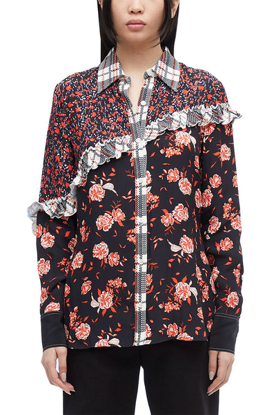 Floral Collage Ruffle Shirt-3.1 Phillip Lim-Boyds Philadelphia