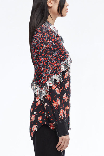 Floral Collage Ruffle Shirt-3.1 Phillip Lim-Boyds Philadelphia