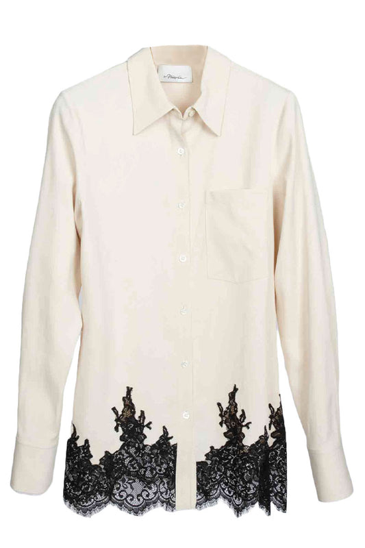 Lace Trim Shirt-3.1 Phillip Lim-Boyds Philadelphia