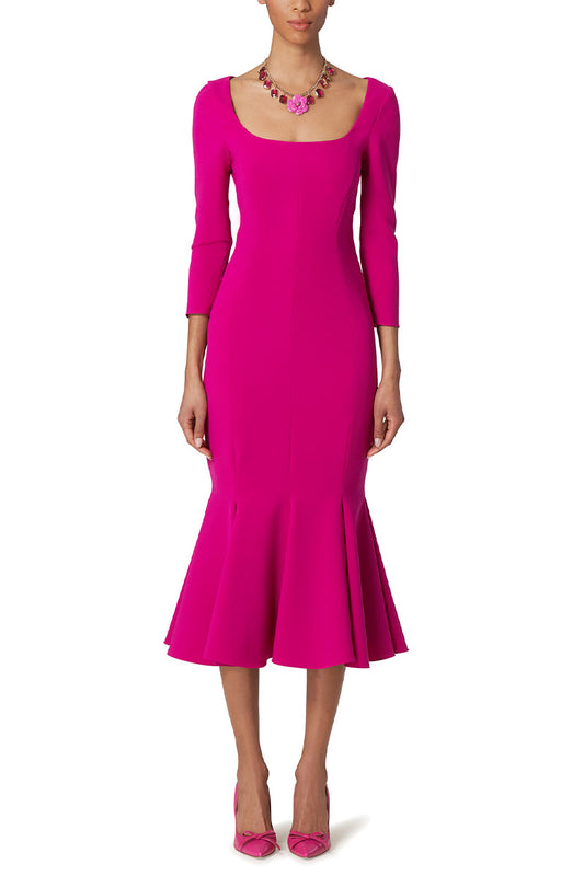 Fluid Crepe Trumpet Dress-Carolina Herrera-Boyds Philadelphia