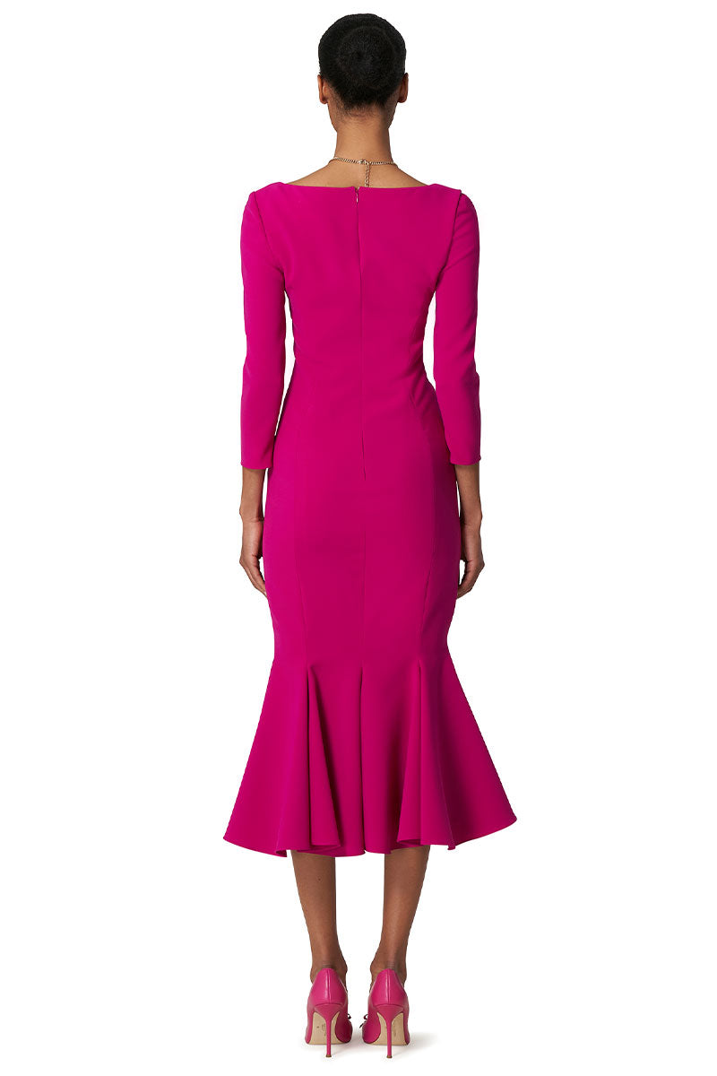 Fluid Crepe Trumpet Dress-Carolina Herrera-Boyds Philadelphia