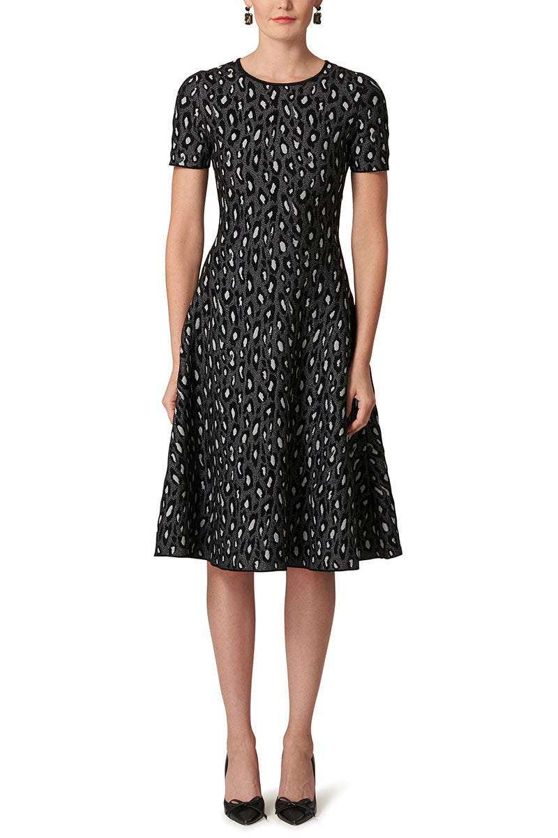 Leopard Jacquard Dress-Carolina Herrera-Boyds Philadelphia