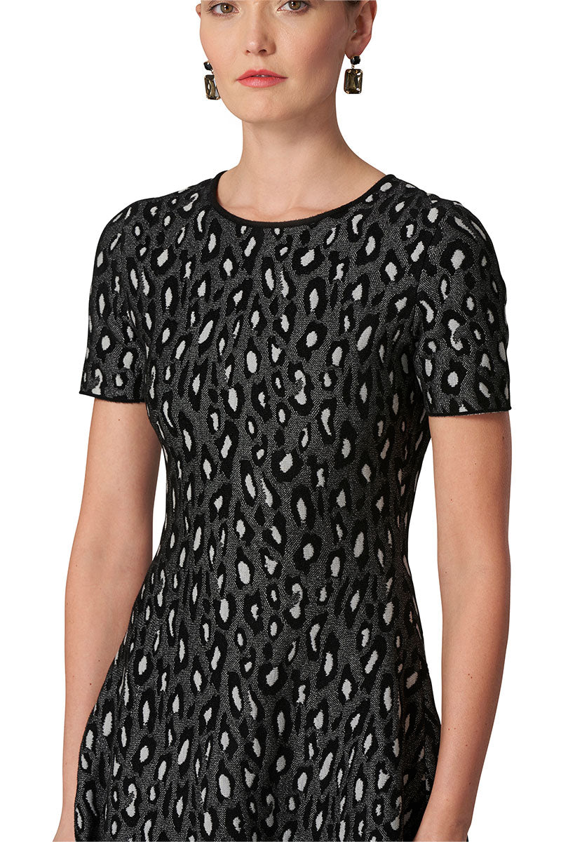 Leopard Jacquard Dress-Carolina Herrera-Boyds Philadelphia