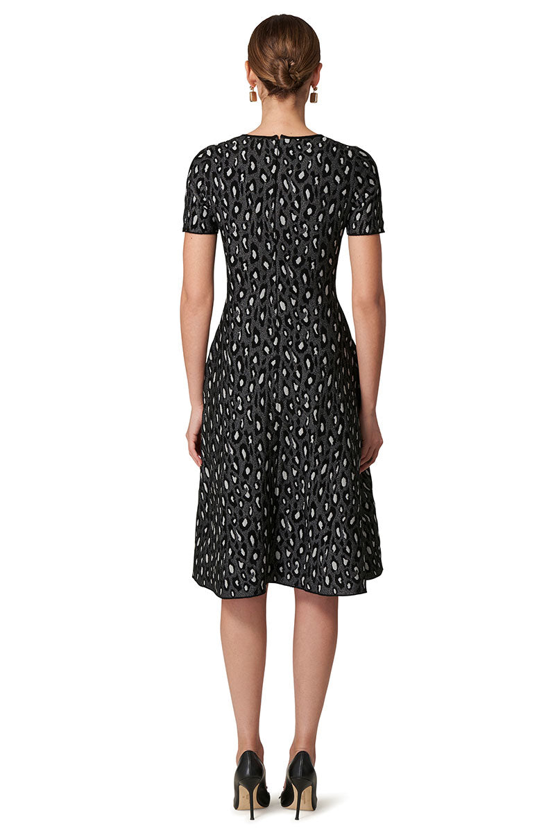 Leopard Jacquard Dress-Carolina Herrera-Boyds Philadelphia