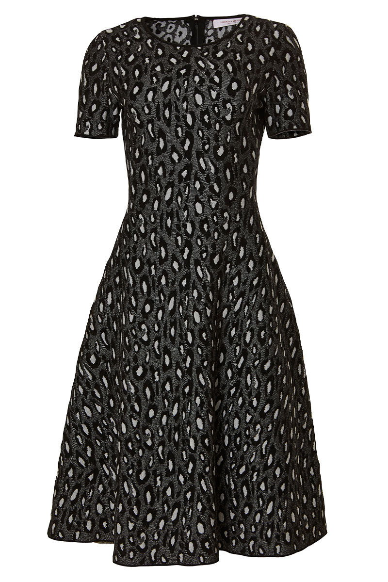 Leopard Jacquard Dress-Carolina Herrera-Boyds Philadelphia