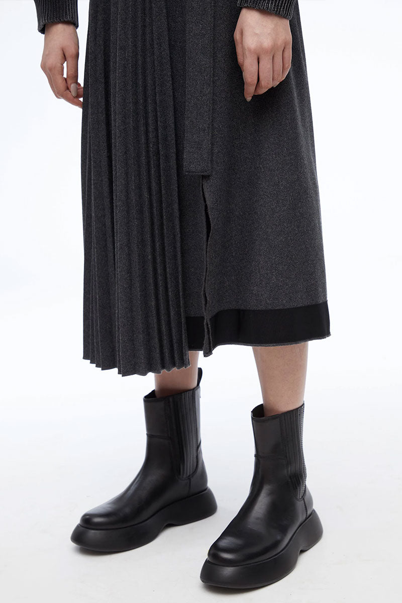 Flannel Pleated Wrap Skirt-3.1 Phillip Lim-Boyds Philadelphia