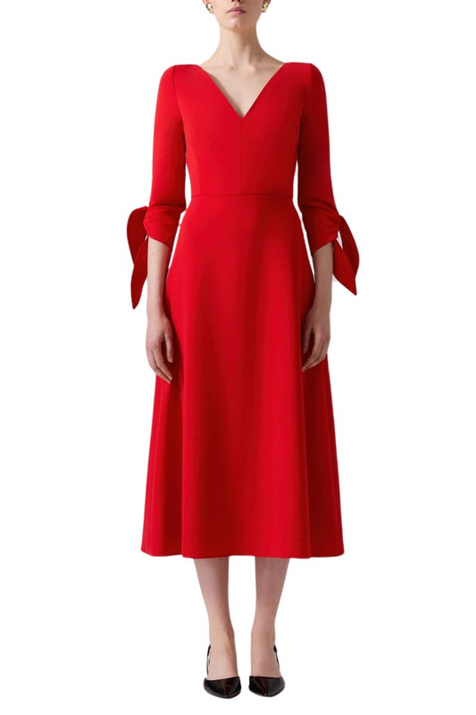 Tie-Sleeve Midi Dress-Carolina Herrera-Boyds Philadelphia