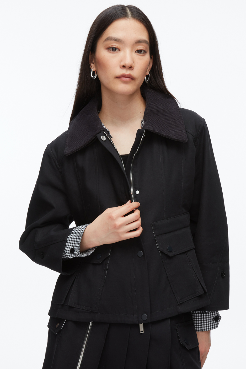 Cropped Flounce Barn Jacket-3.1 Phillip Lim-Boyds Philadelphia