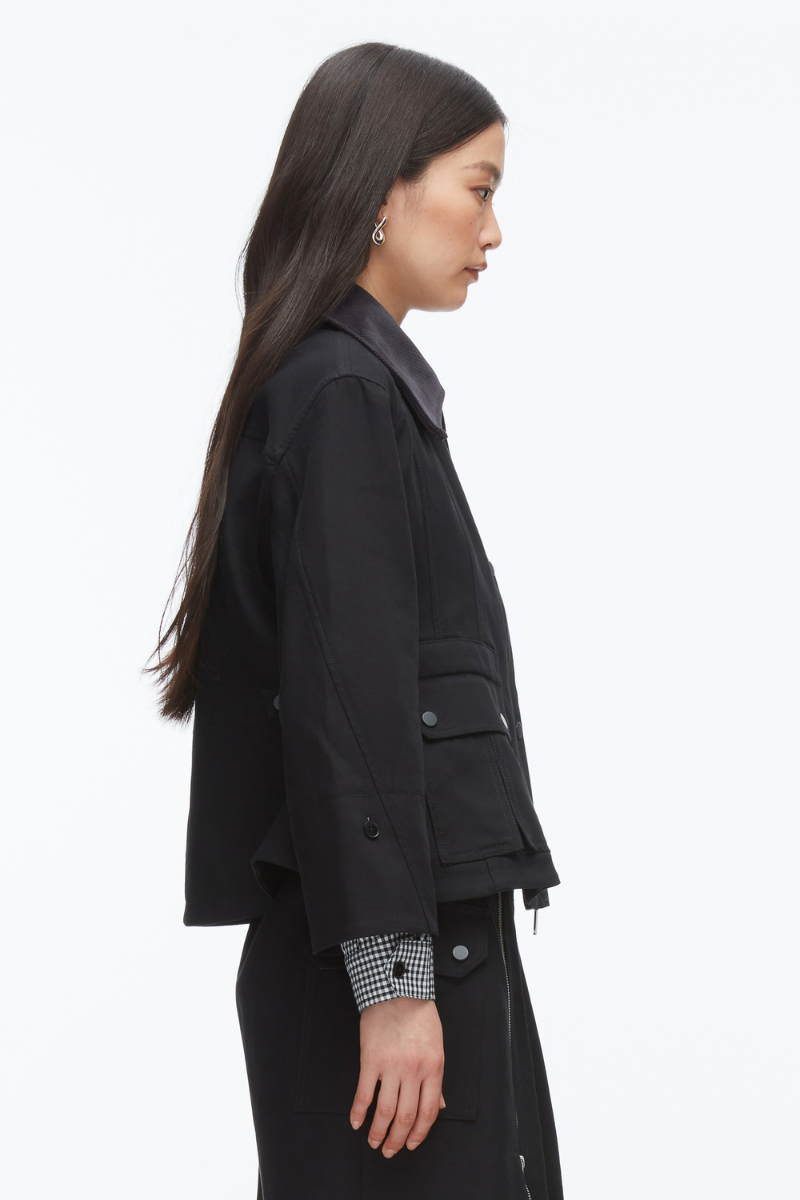 Cropped Flounce Barn Jacket-3.1 Phillip Lim-Boyds Philadelphia