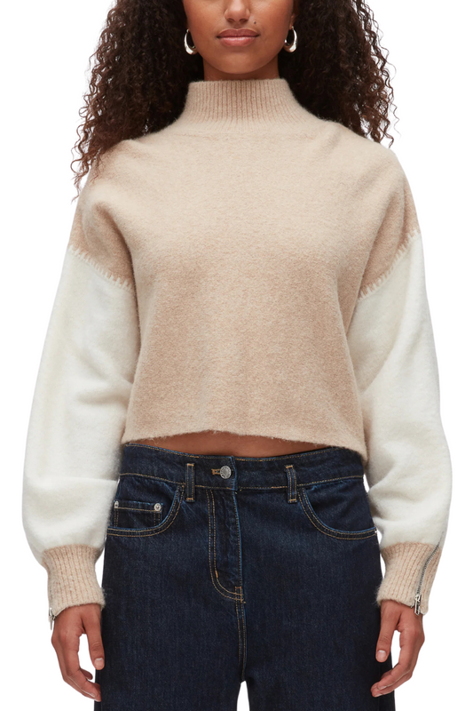Colorblock Zip Sleeve Turtleneck-3.1 Phillip Lim-Boyds Philadelphia