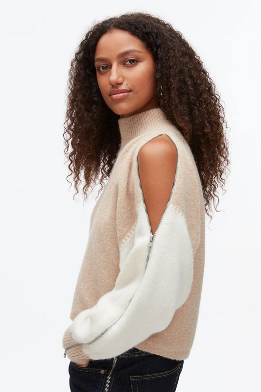 Colorblock Zip Sleeve Turtleneck-3.1 Phillip Lim-Boyds Philadelphia