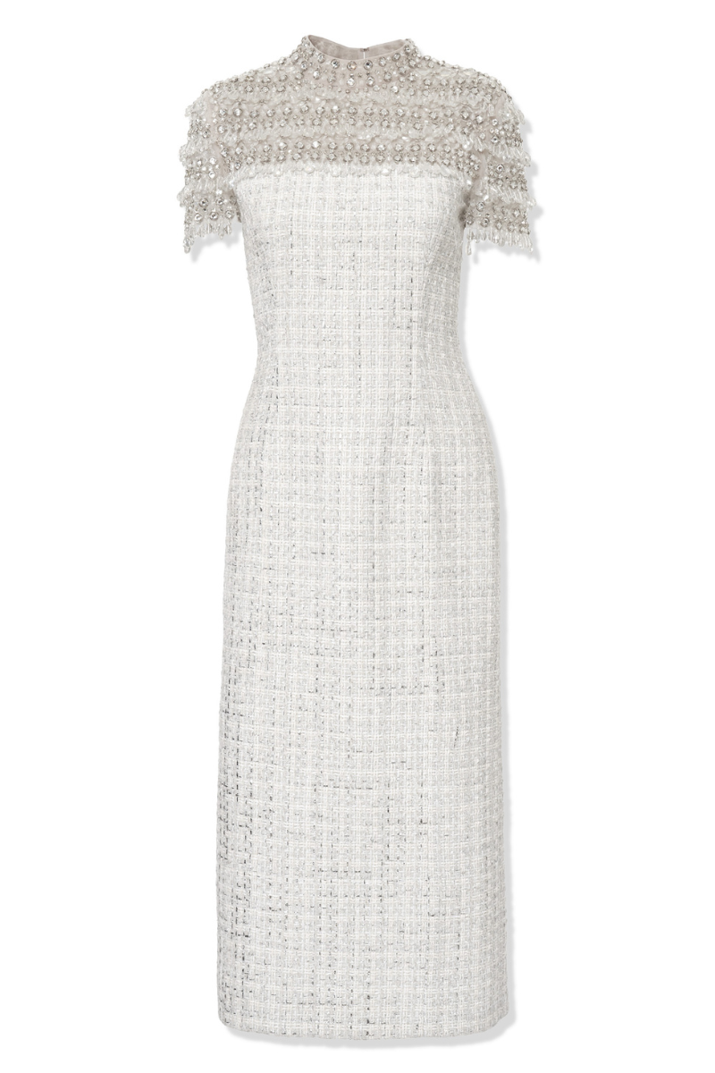 Tweed Midi Dress-Carolina Herrera-Boyds Philadelphia