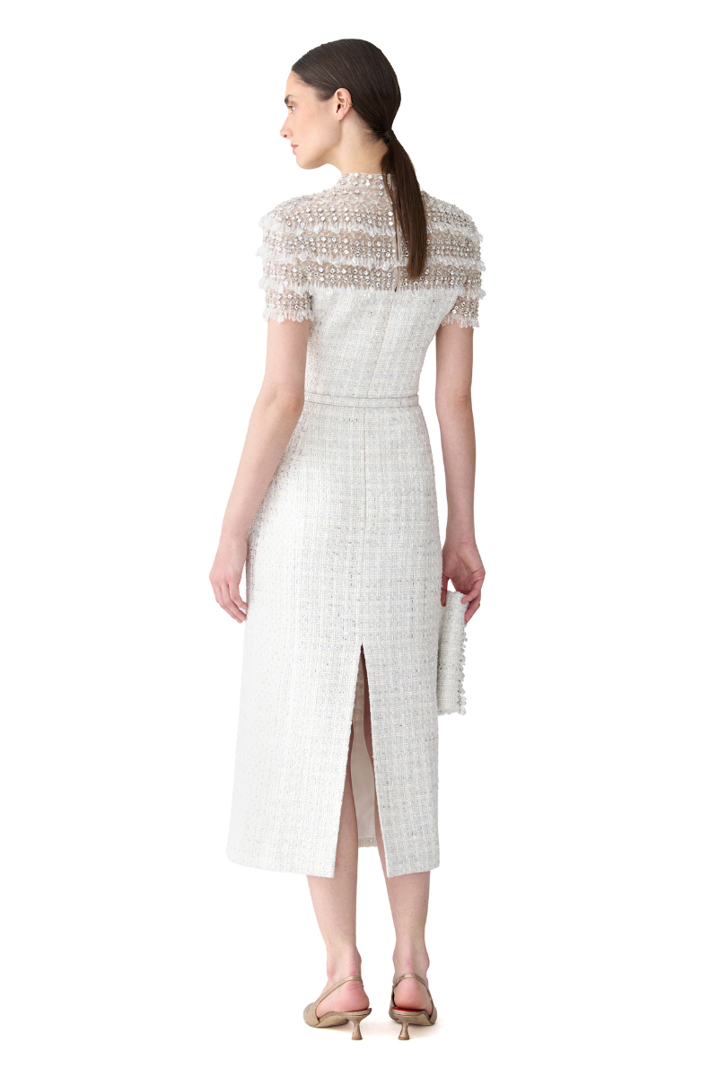 Tweed Midi Dress-Carolina Herrera-Boyds Philadelphia