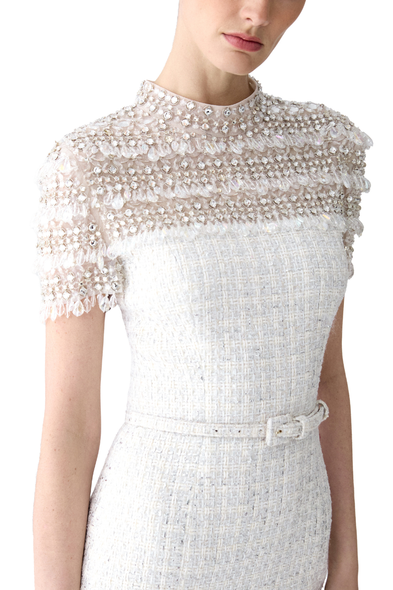 Tweed Midi Dress-Carolina Herrera-Boyds Philadelphia