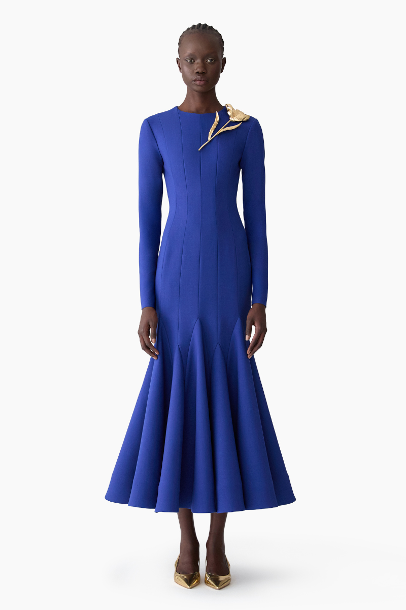 Midi Dress with Godets-Carolina Herrera-Boyds Philadelphia