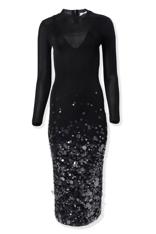 Paillette-Embroidered Cocktail Dress-Carolina Herrera-Boyds Philadelphia