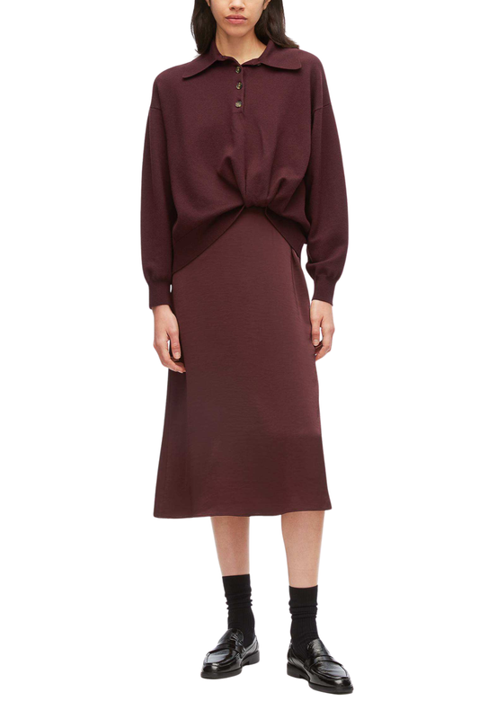 Ultrafine Merino Long Sleeve Polo Midi Dress-3.1 Phillip Lim-Boyds Philadelphia