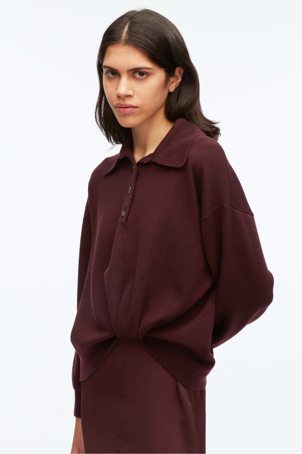 Ultrafine Merino Long Sleeve Polo Midi Dress-3.1 Phillip Lim-Boyds Philadelphia