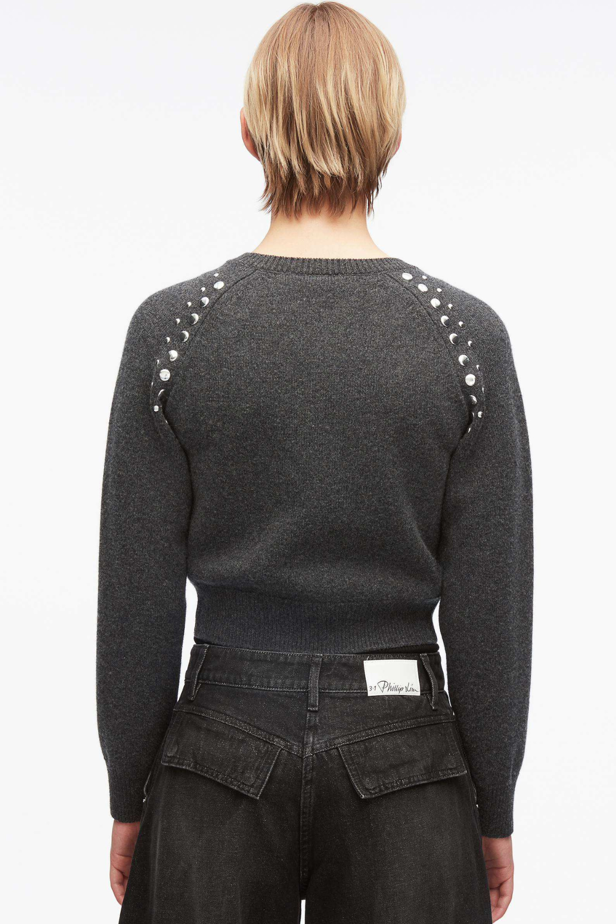 Wool Blend Long Sleeve Crew Neck Raglan Cardigan-3.1 Phillip Lim-Boyds Philadelphia