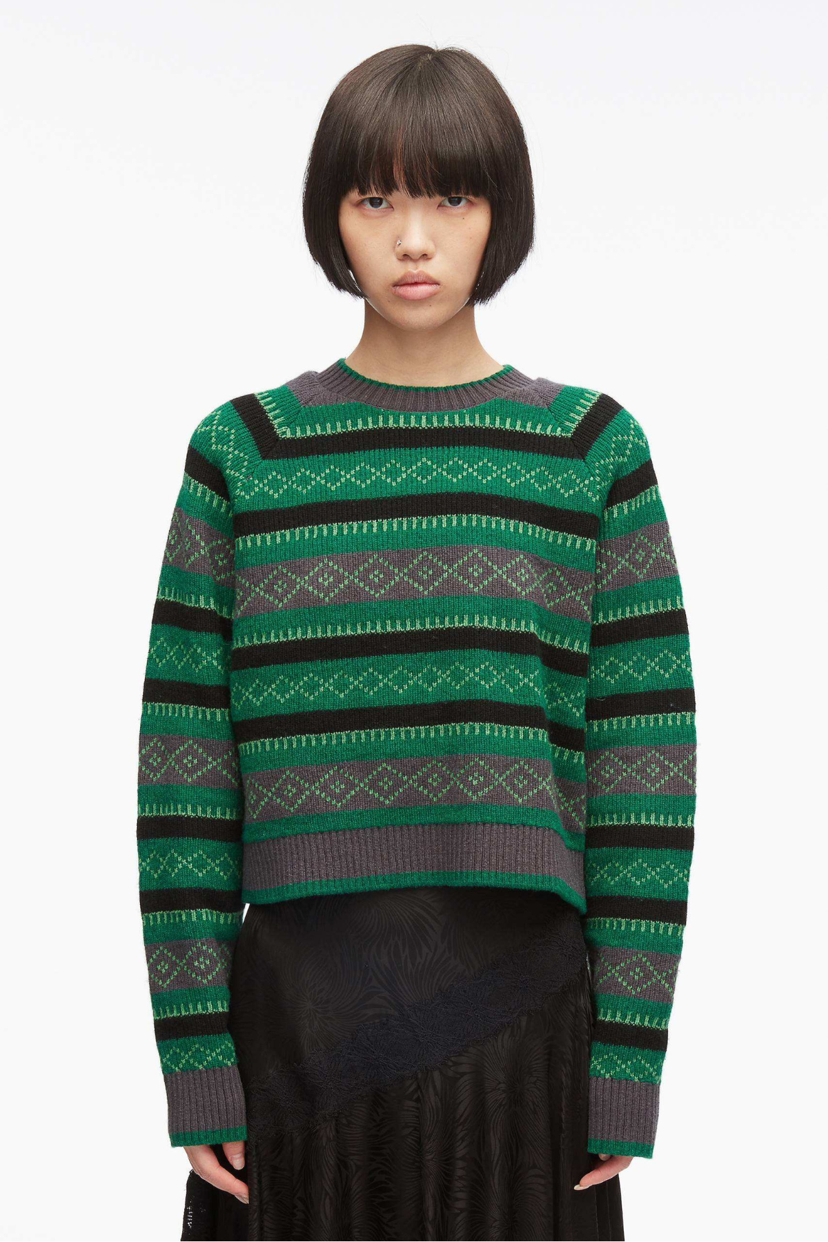 Wool Fair Isle Crewneck Pullover-3.1 Phillip Lim-Boyds Philadelphia