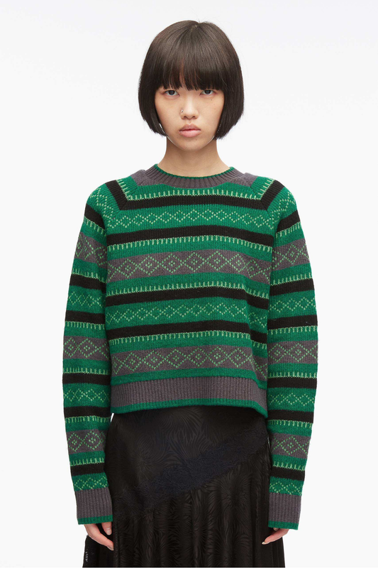 Wool Fair Isle Crewneck Pullover-3.1 Phillip Lim-Boyds Philadelphia