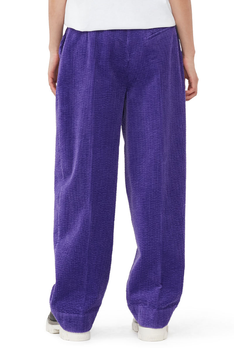 Corduroy Relaxed Pleated Pants-GANNI-Boyds Philadelphia