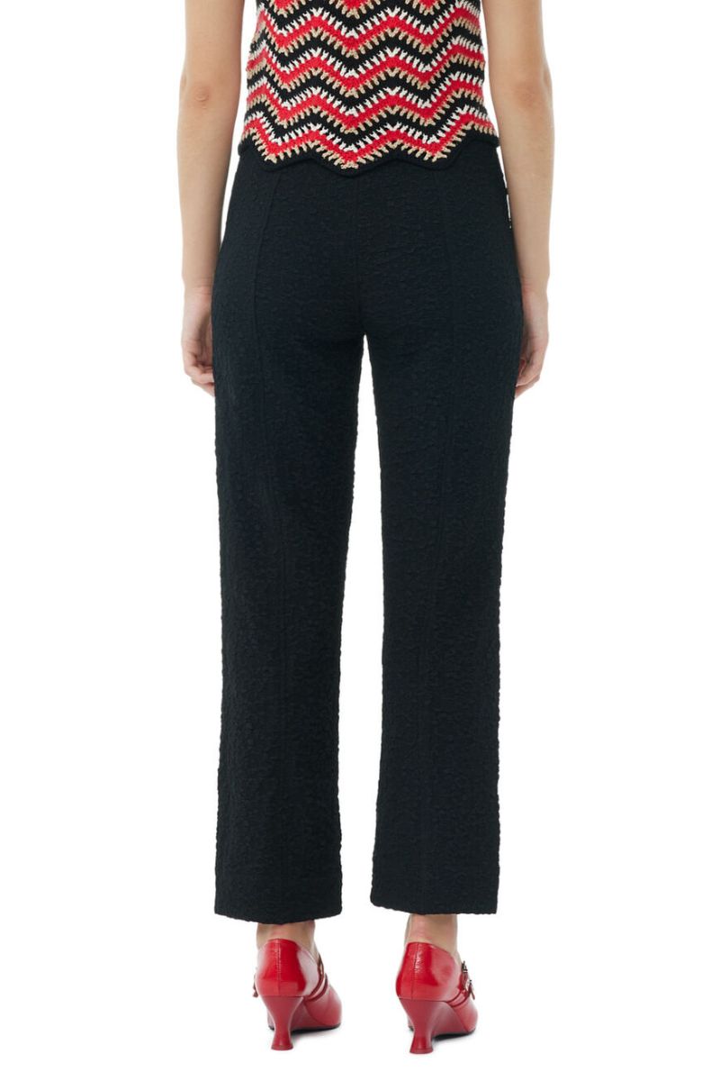 Textured Cropped Pants-GANNI-Boyds Philadelphia