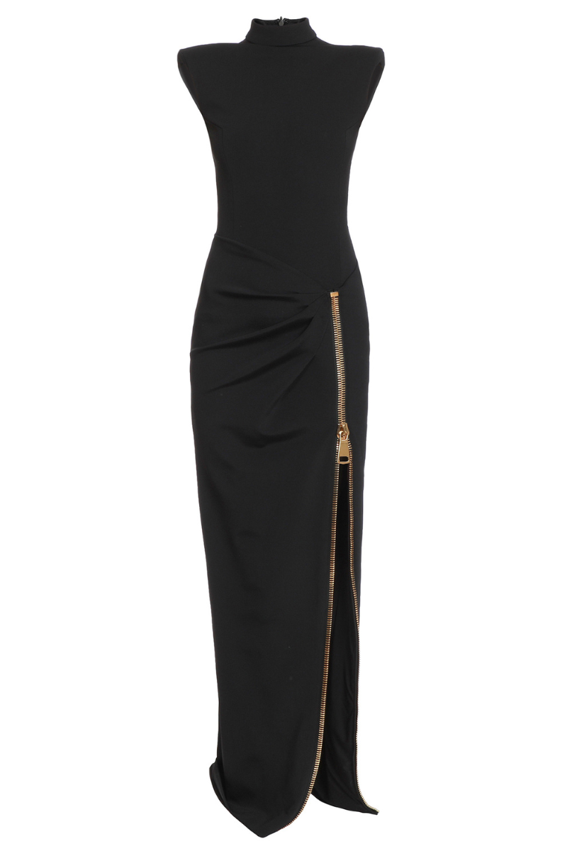 Long Jersey Dress-Balmain-Boyds Philadelphia