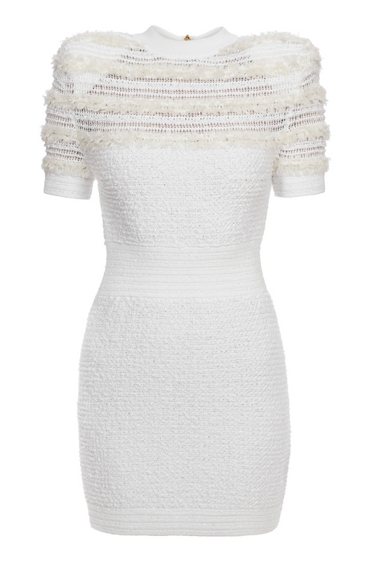 Tweed Mini Dress-Balmain-Boyds Philadelphia