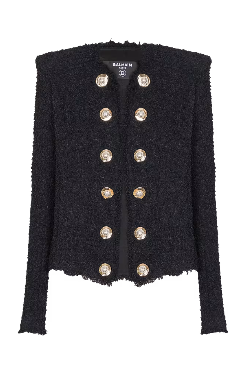 Edge-to-Edge Tweed Jacket-Balmain-Boyds Philadelphia
