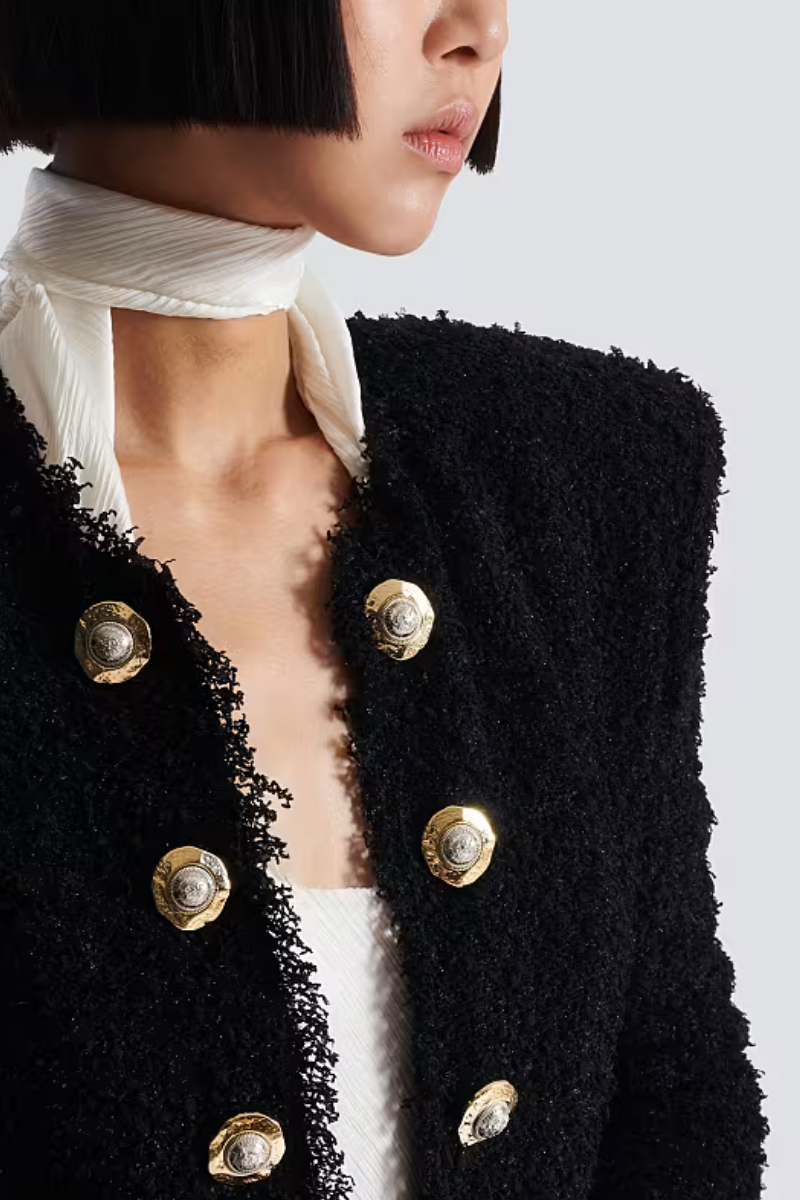 Edge-to-Edge Tweed Jacket-Balmain-Boyds Philadelphia