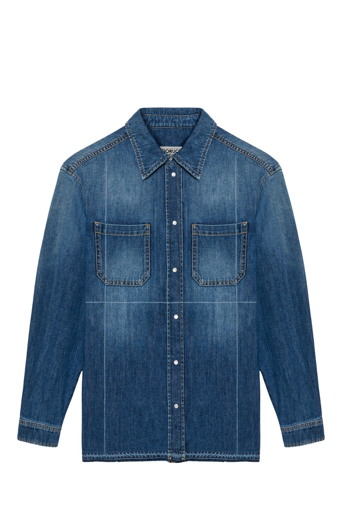 Laser Crease Denim Shirt