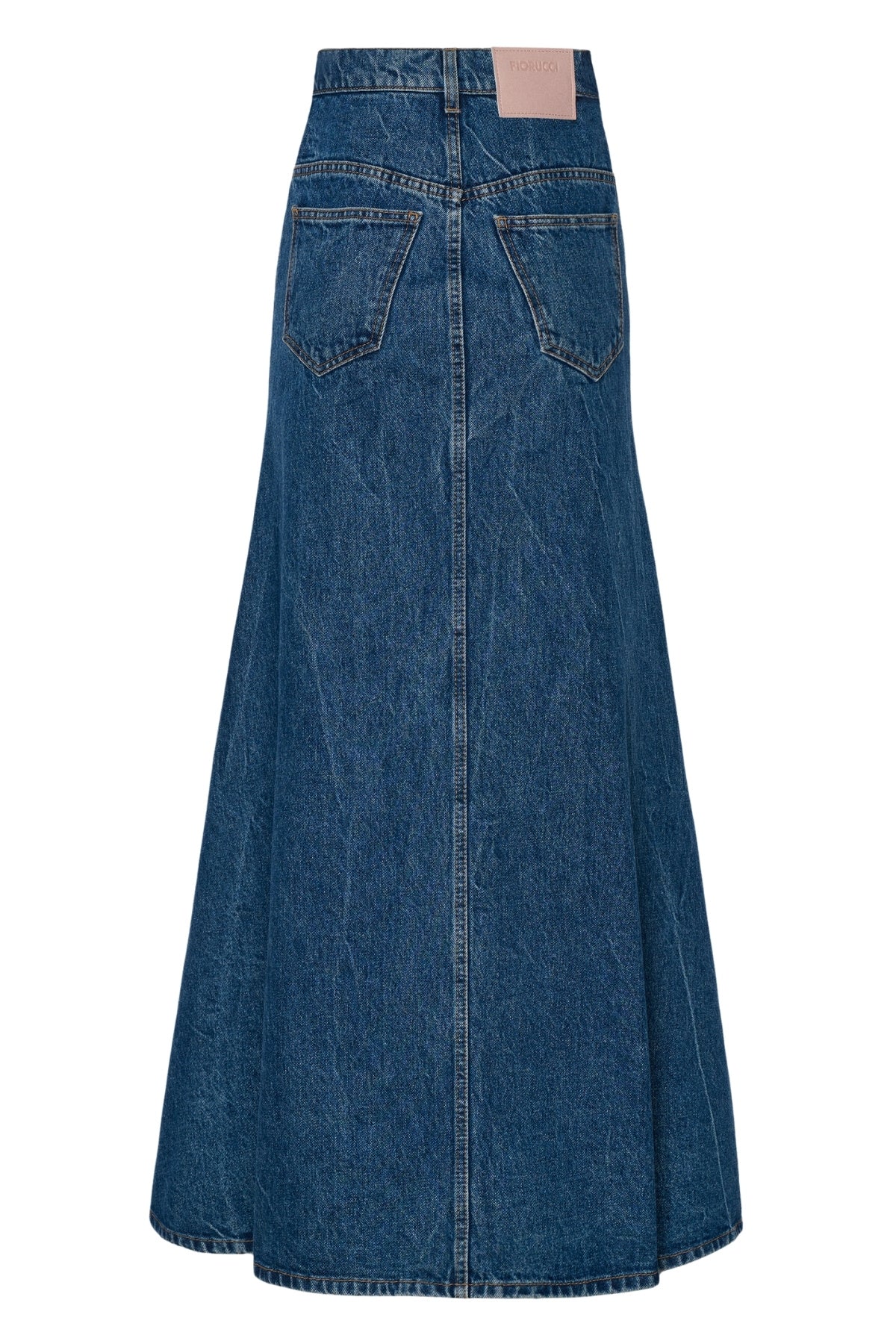 A-Line Denim Maxi Skirt